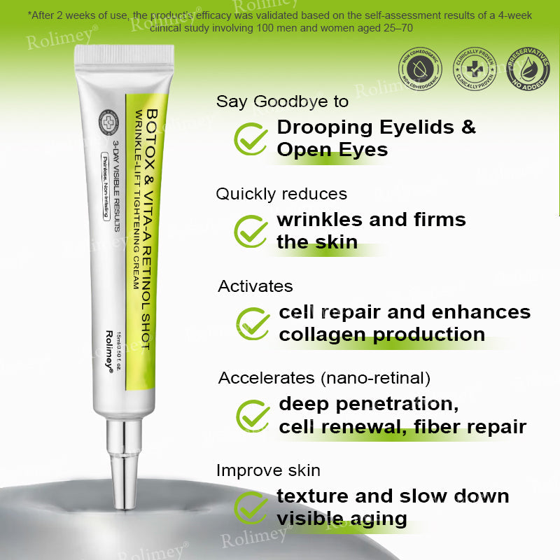 Rolimey® Botox & Vita-A Retinol Shot Wrinkle-Lift Tightening cream - Last Day Promotion 70% OFF