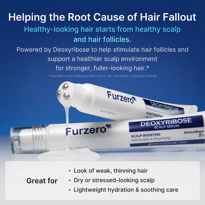 Deoxyribose Roll‑On Scalp Serum | Scalp Strengthening Treatment for Fuller‑Looking Hair | With Rosemary, EGF and Caffeine for Fine & Thinning Hair
