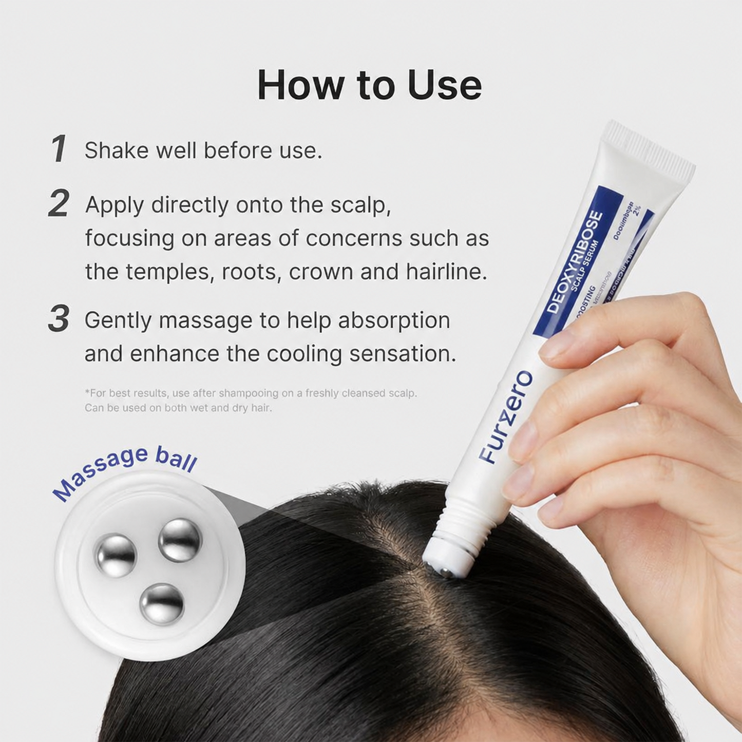 Deoxyribose Roll‑On Scalp Serum | Scalp Strengthening Treatment for Fuller‑Looking Hair | With Rosemary, EGF and Caffeine for Fine & Thinning Hair
