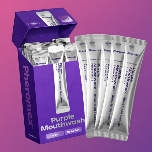 Purple Mouthwash - Sachets 20 Pack - Peroxide-Free - Alcohol Free -🌿Vegan Mint🌿
